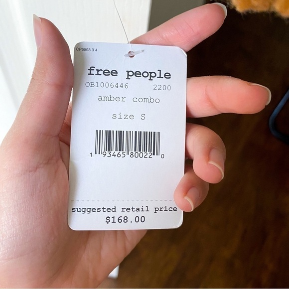 Free People Jacket Rivington Sherpa Oversized Fleece Winter Amber Combo S NWT - Picture 7 of 12